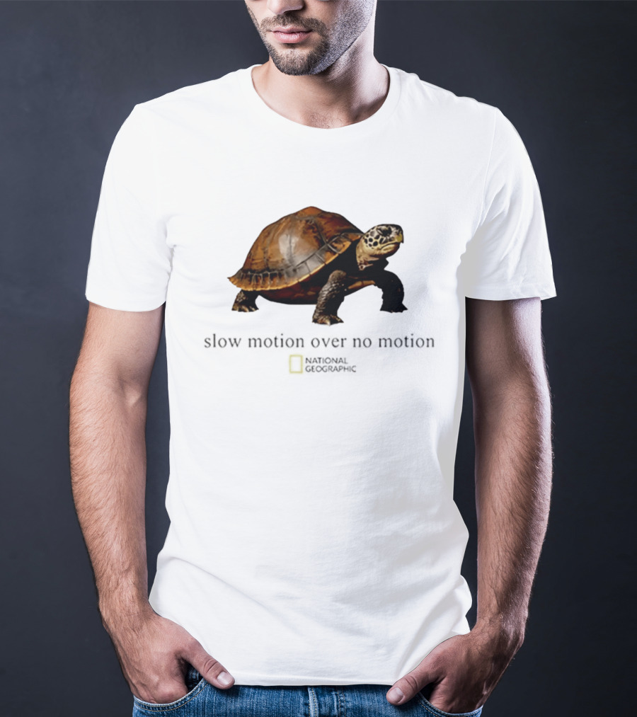 Slow Motion Over No Motion Turtle National Geographic T-Shirt