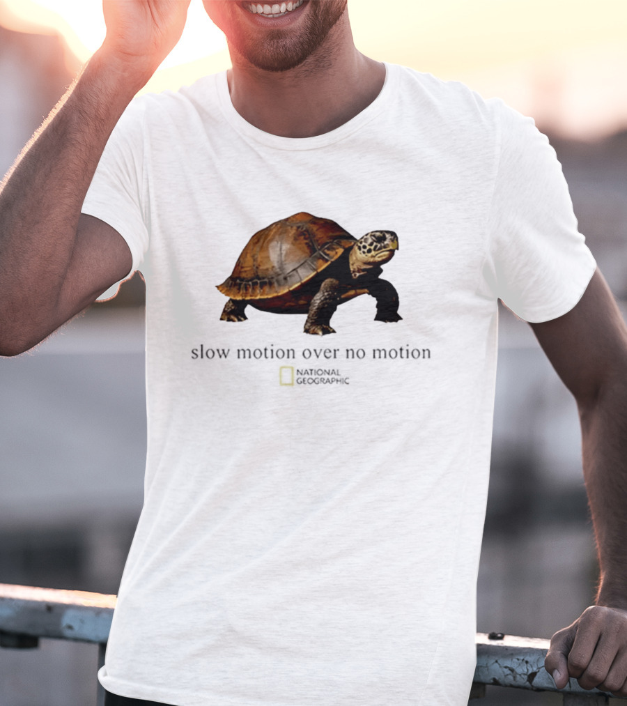 Slow Motion Over No Motion Turtle National Geographic T-Shirt