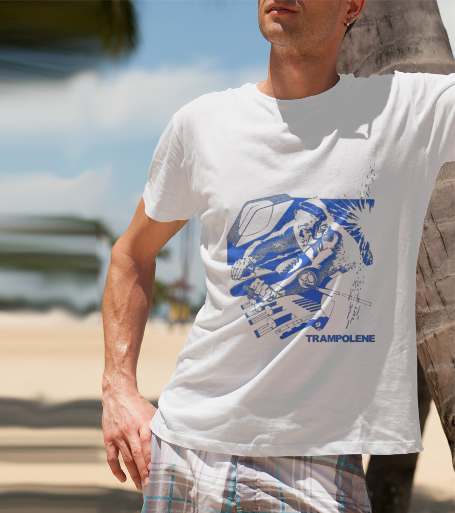 Trampolene DJ Tramps Music Mixing Motorcycle T-Shirt