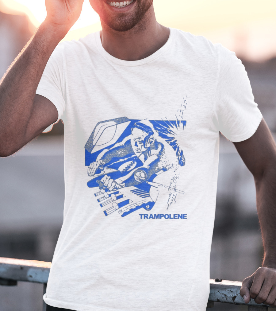 Trampolene DJ Tramps Music Mixing Motorcycle T-Shirt