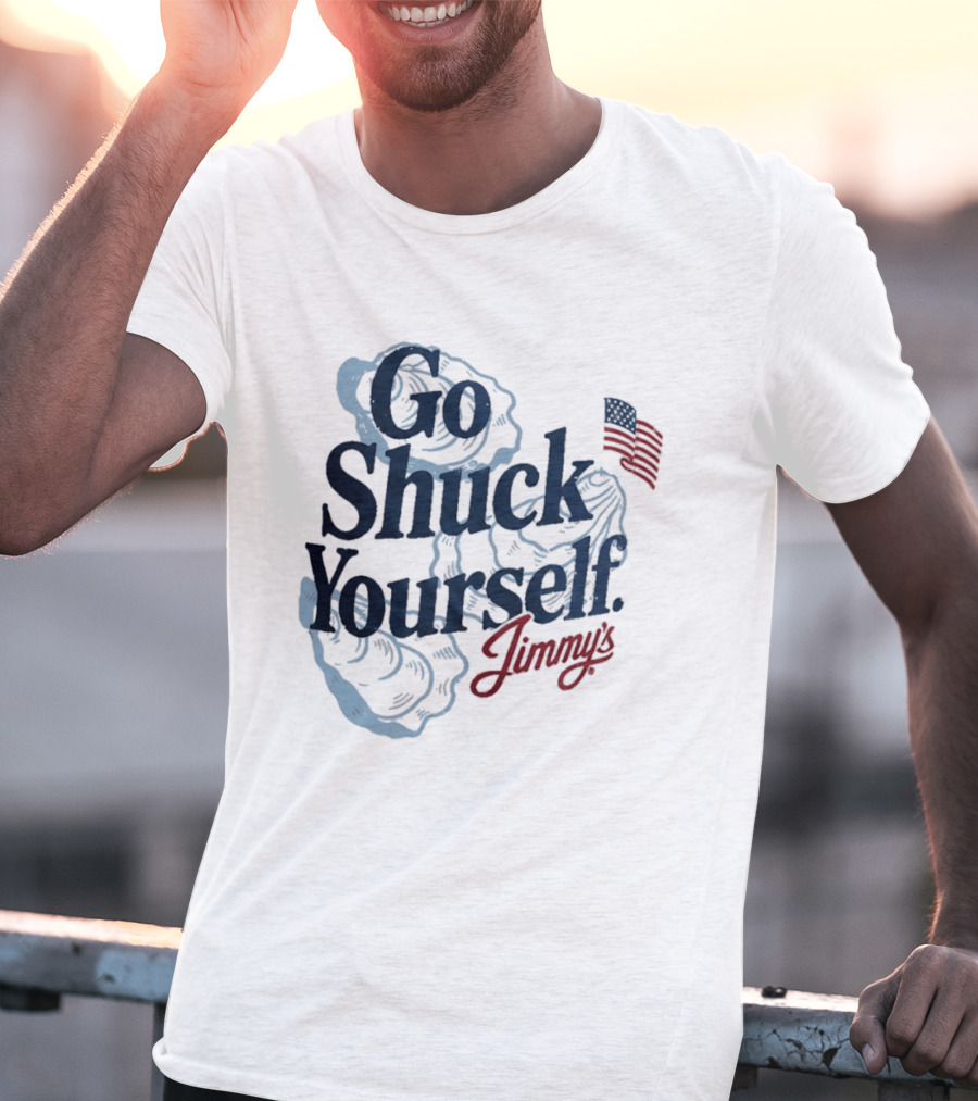 Jimmy's Go Shuck Yourself Oyster American Flag T-Shirt