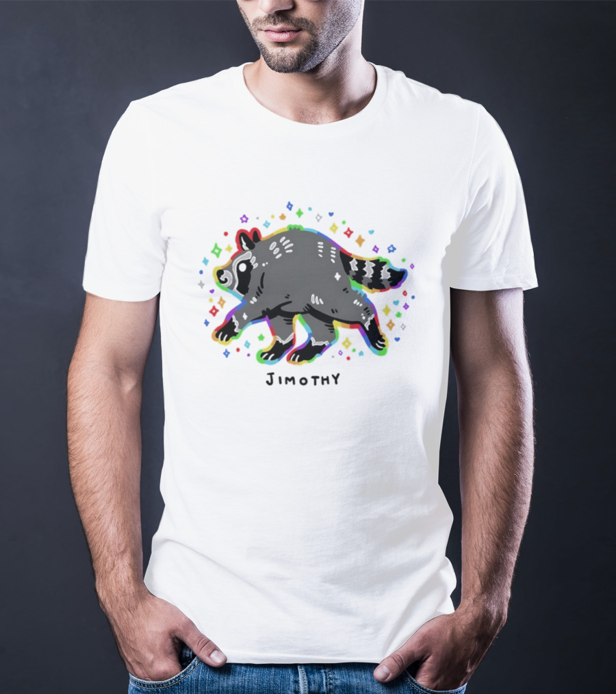 Jimothy Raccoon Trash Panda Colorful Rainbow T-Shirt