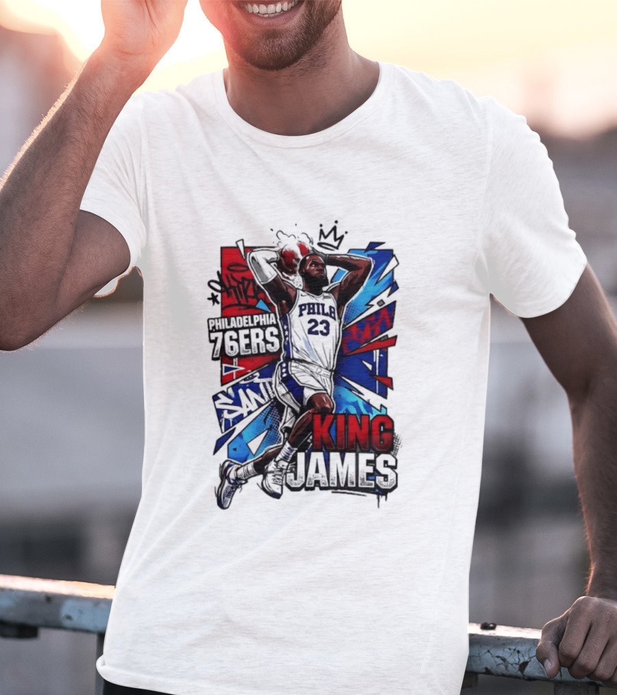 Philadelphia 76ers King James LeBron 2026 NBA Basketball T-Shirt
