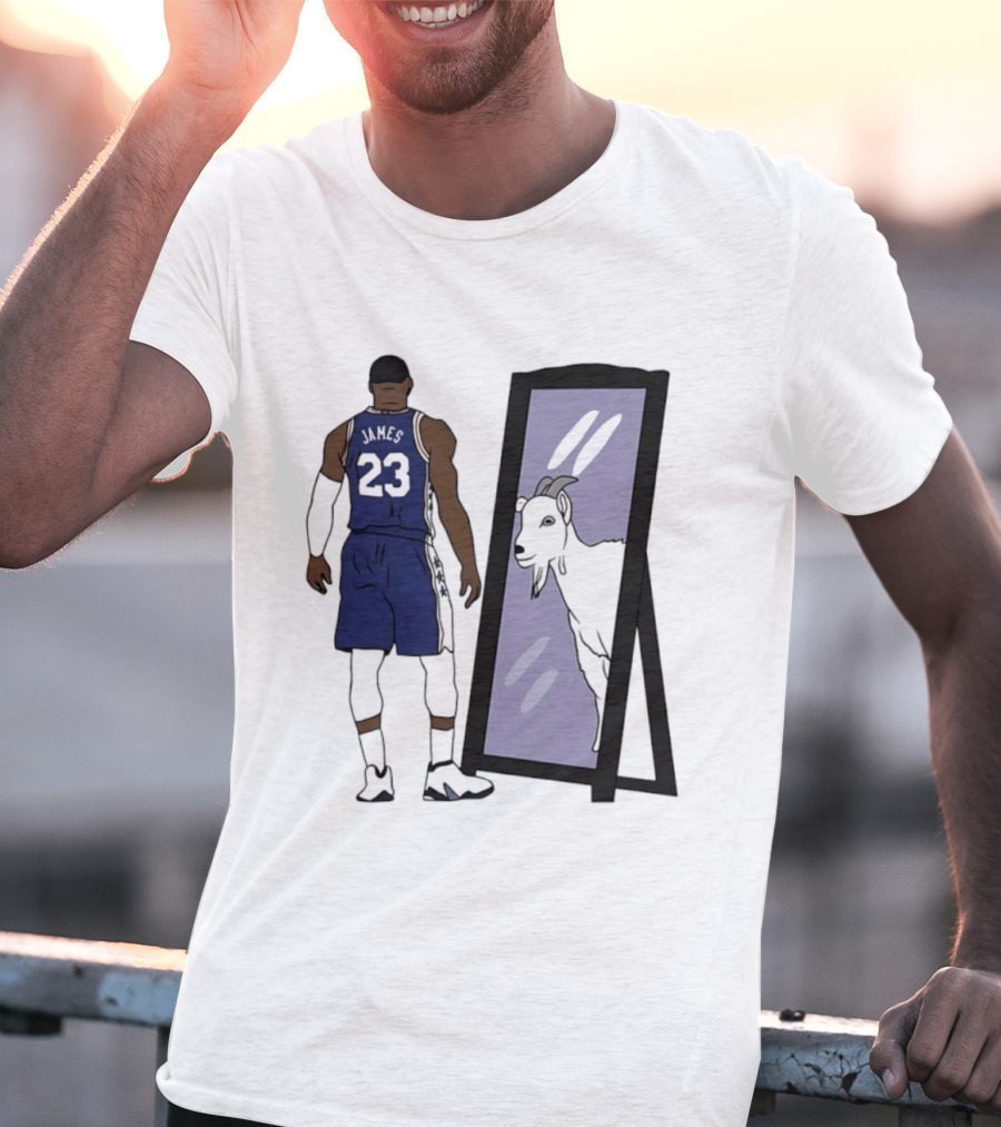 LeBron James Mirror 23 GOAT Reflection Philadelphia 76ers T-Shirt