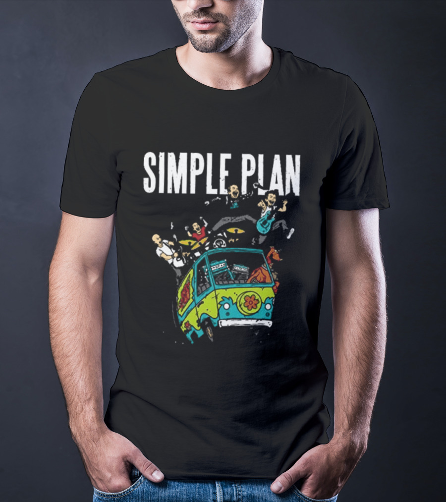 Simple Plan Bigger Than You Think Tour 2026 The Sequel Scooby Doo Mystery Machine Dates T-Shirt