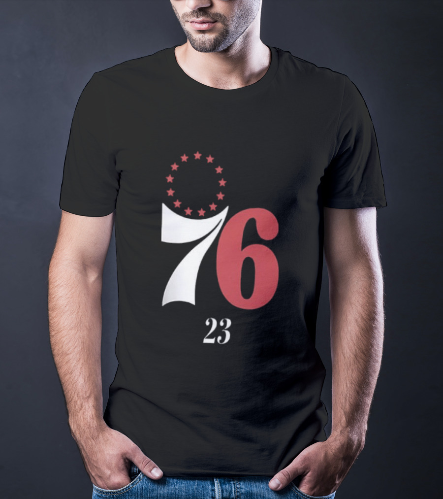 LeBron James Philadelphia 76ers Red In The Paint 23 Number 76 Stars T-Shirt