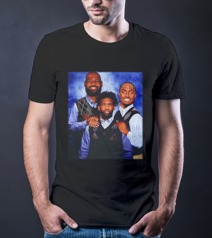 LeBron James Tyrese Maxey Joel Embiid Step Brothers Philadelphia Basketball T-Shirt