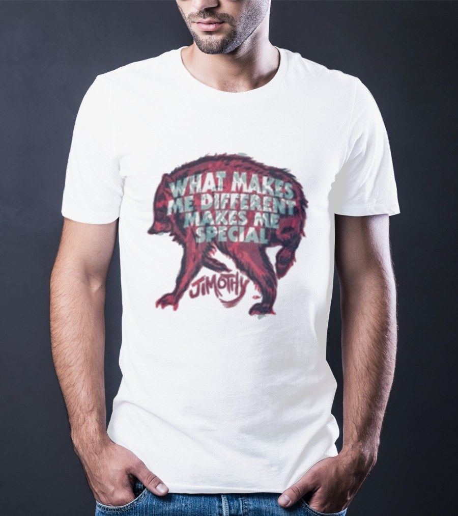 Jimothy What Makes Me Different Makes Me Special Wolf T-Shirt