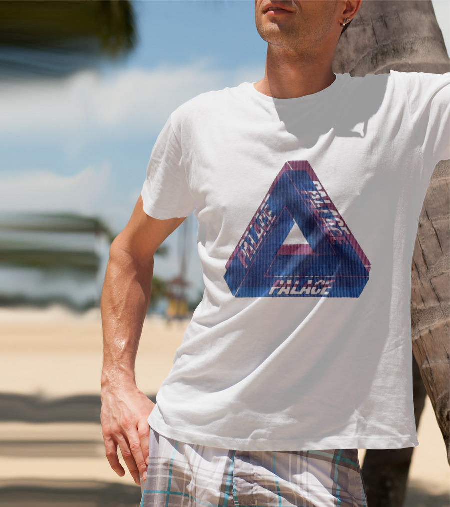 Palace Blur Tri Ferg Optical Illusion Triangles T-Shirt