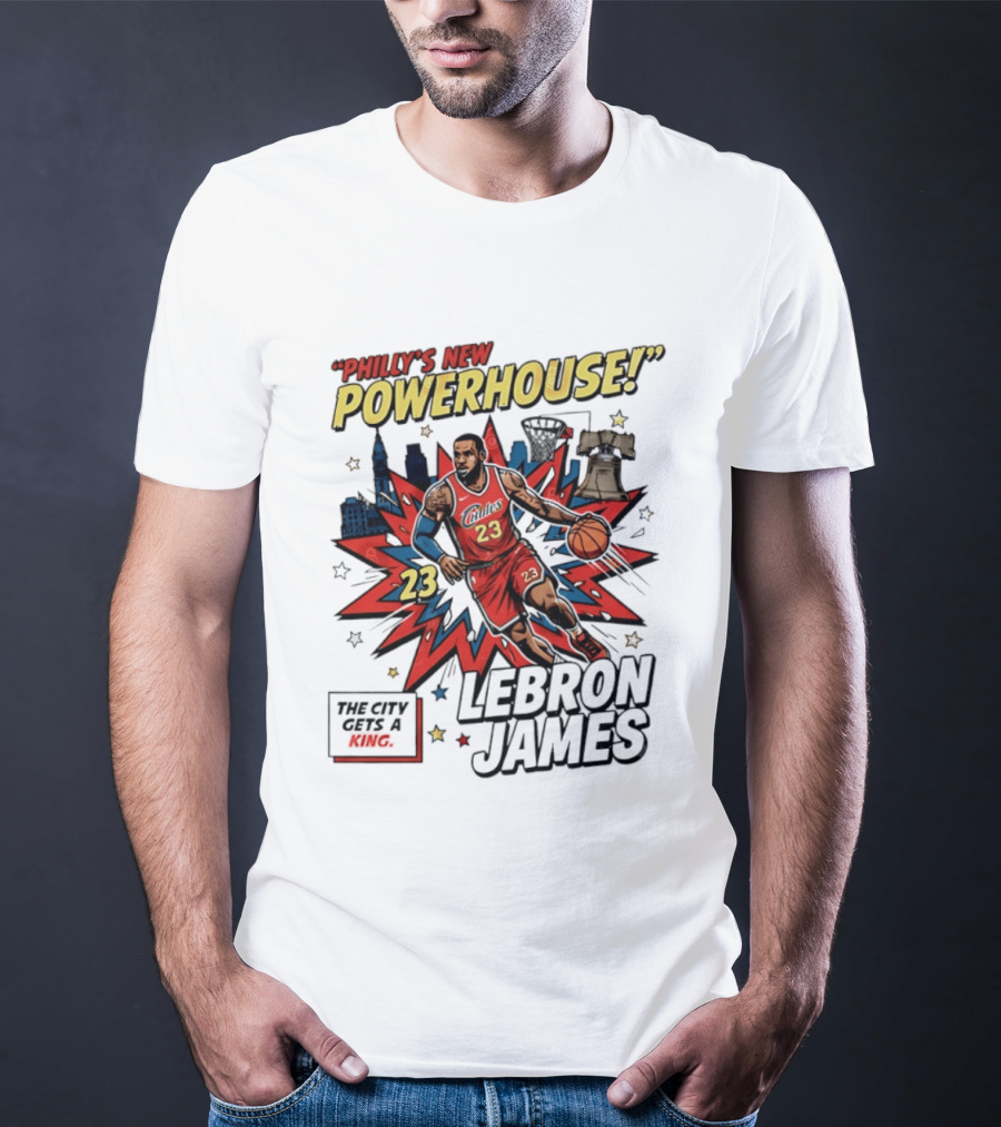 Philly's New Powerhouse LeBron James 23 The City Gets A King T-Shirt
