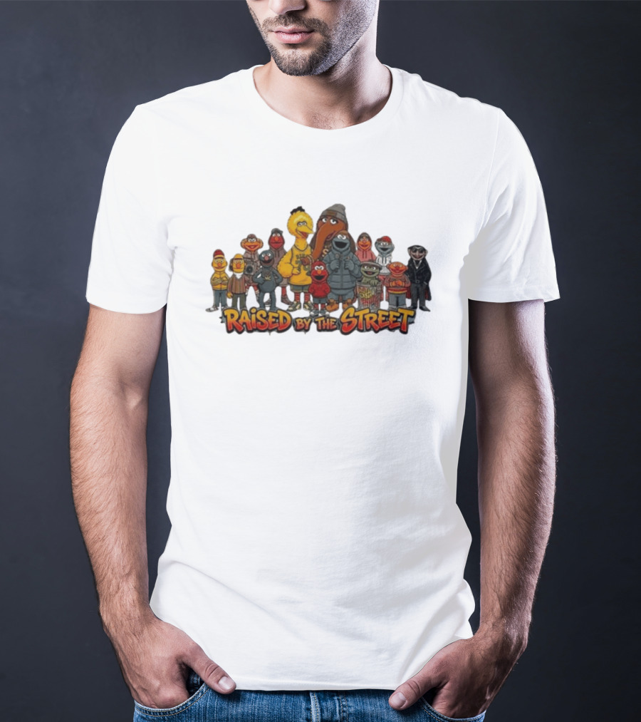 Raised By The Street Vintage Cartoon Characters Collection T-Shirt