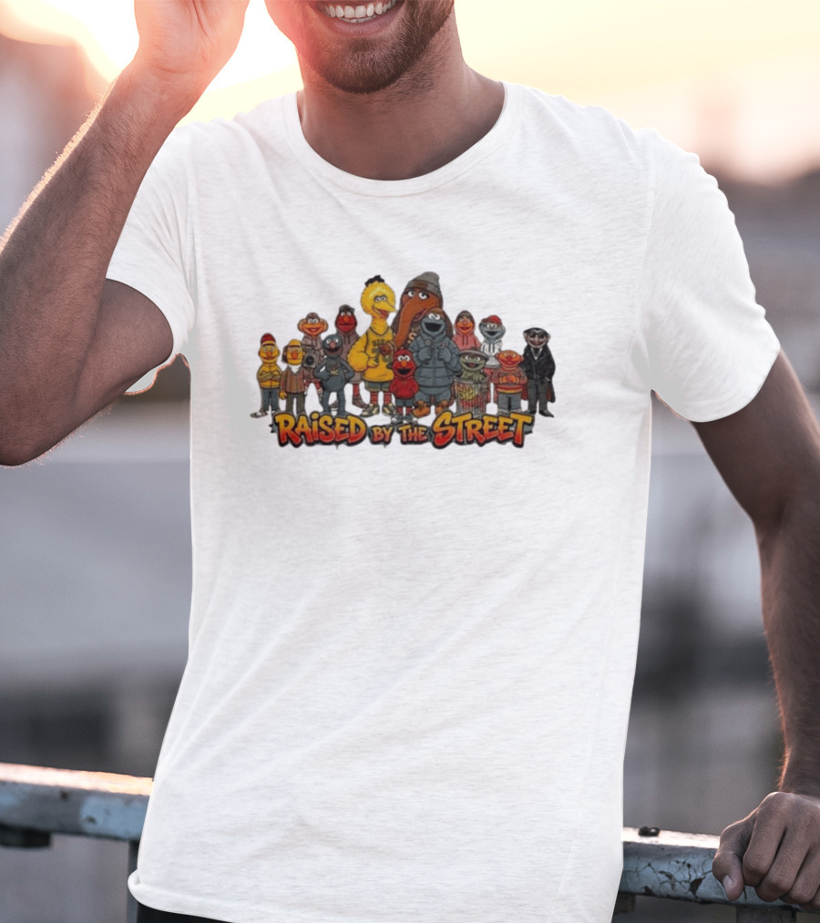 Raised By The Street Vintage Cartoon Characters Collection T-Shirt
