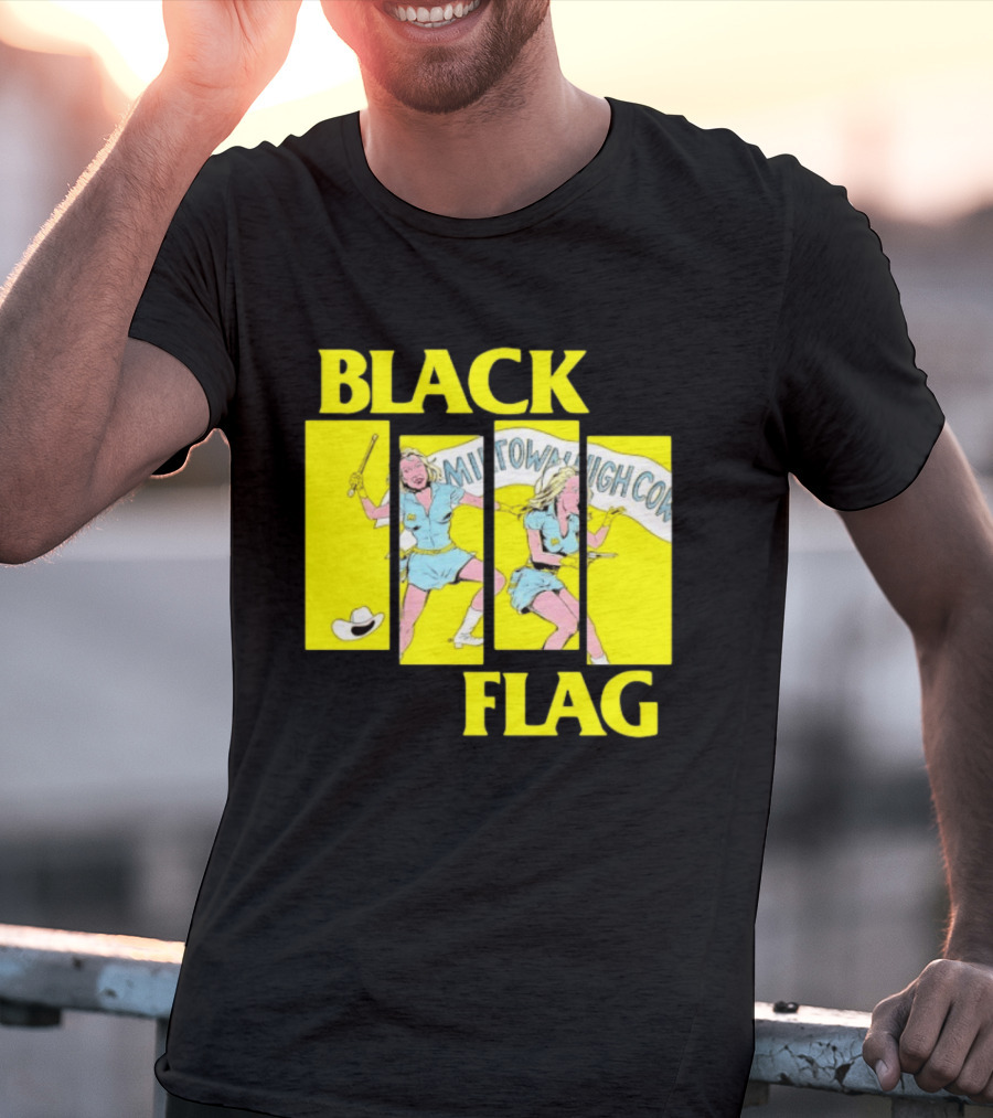 Black Flag Midtown High Comix Punk Rock Mid 20th Century T-Shirt