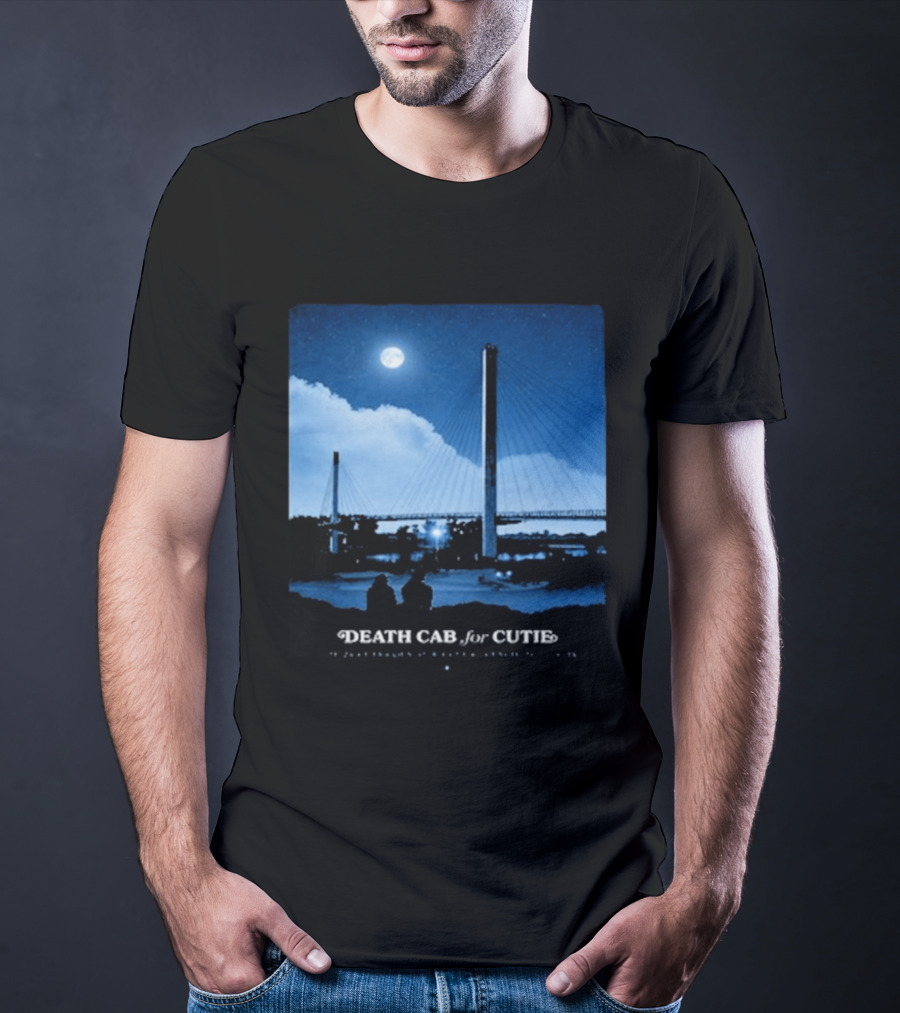Death Cab For Cutie Council Bluffs IA 2026 Bridge Moonlit T-Shirt