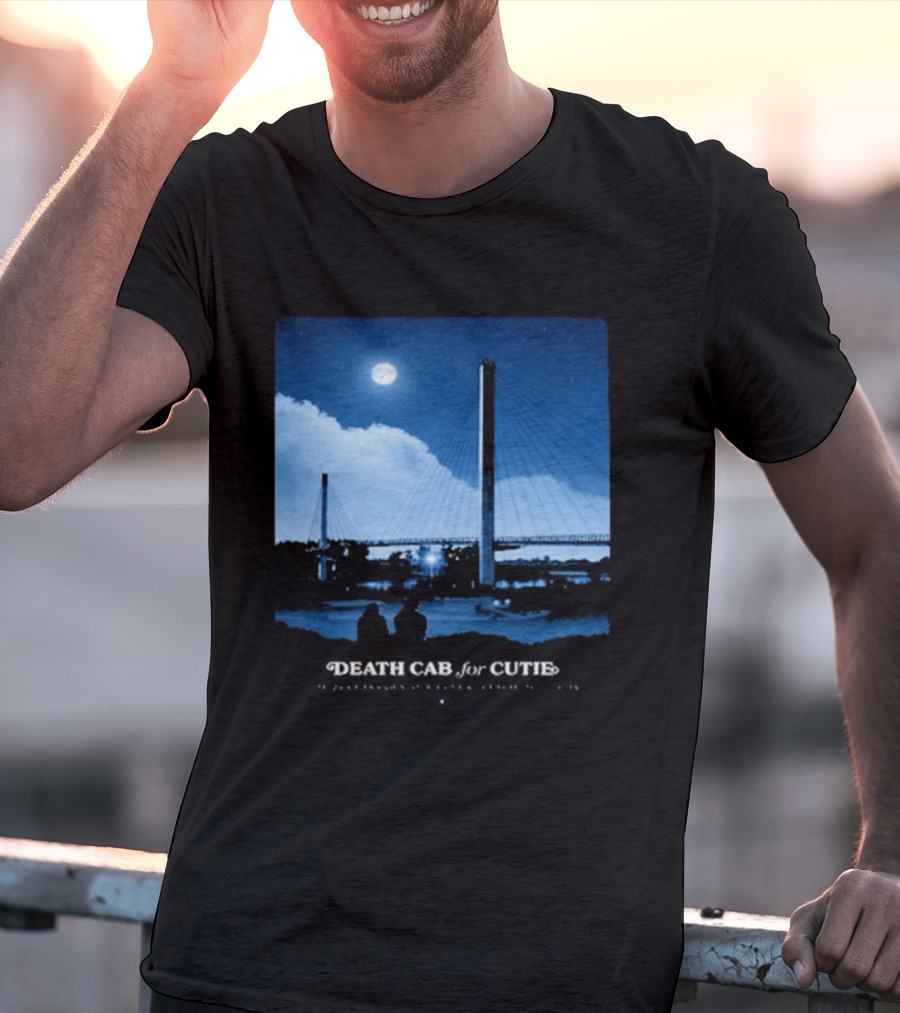 Death Cab For Cutie Council Bluffs IA 2026 Bridge Moonlit T-Shirt