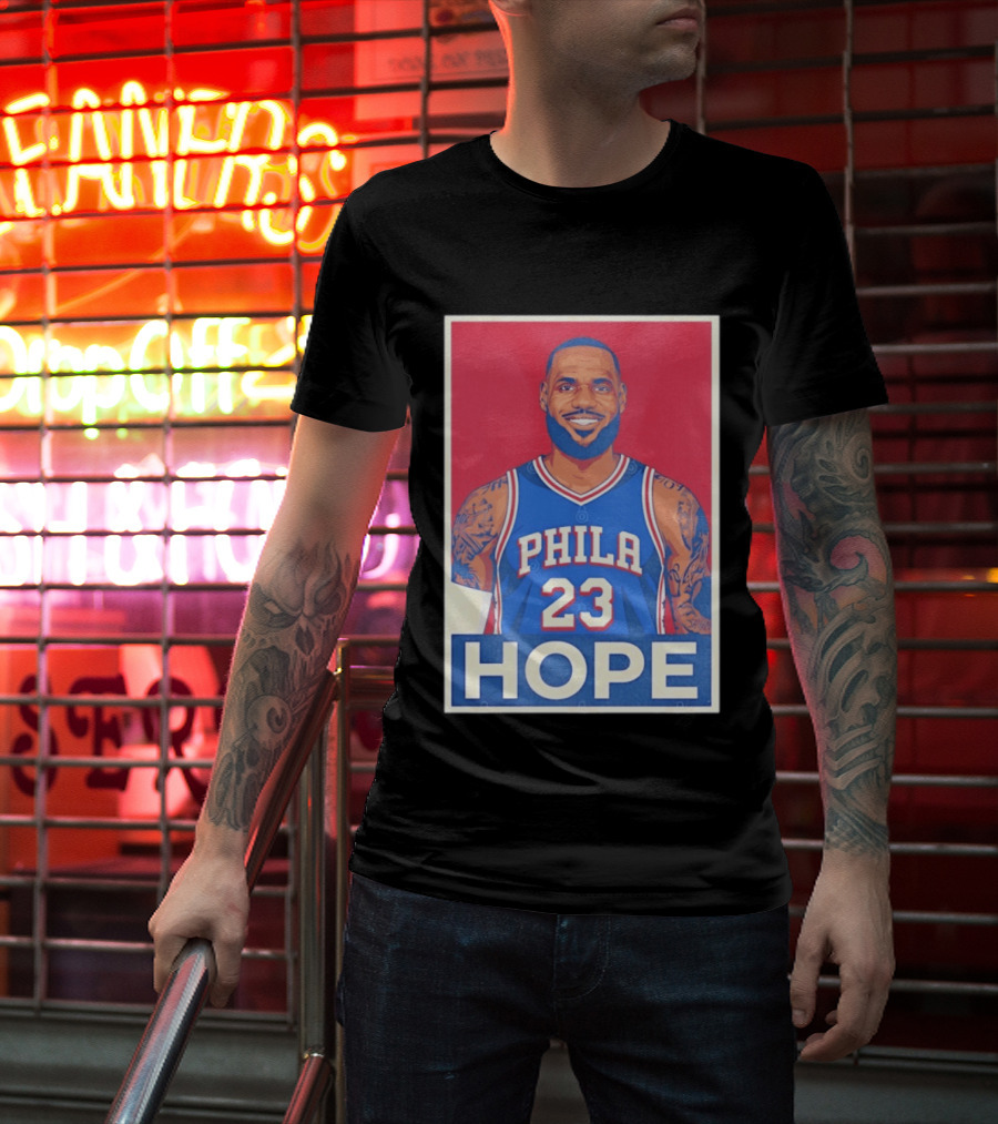 LeBron James 23 Phila Hope Basketball Jersey T-Shirt