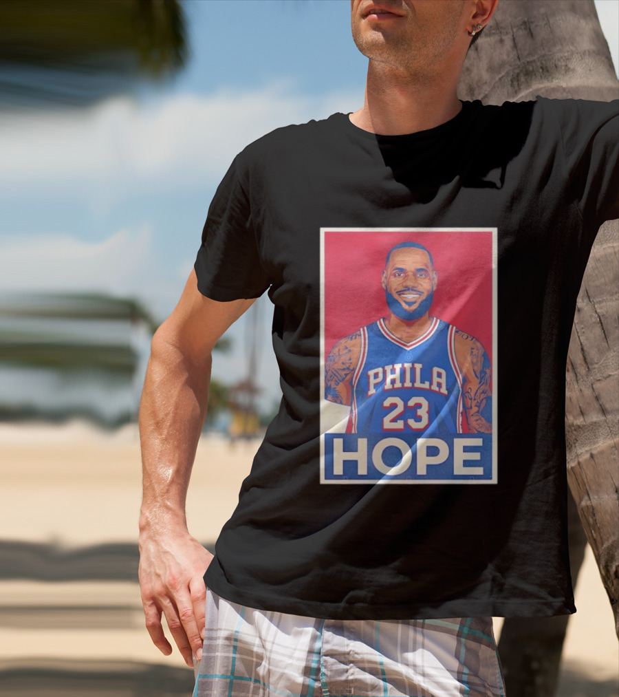 LeBron James 23 Phila Hope Basketball Jersey T-Shirt