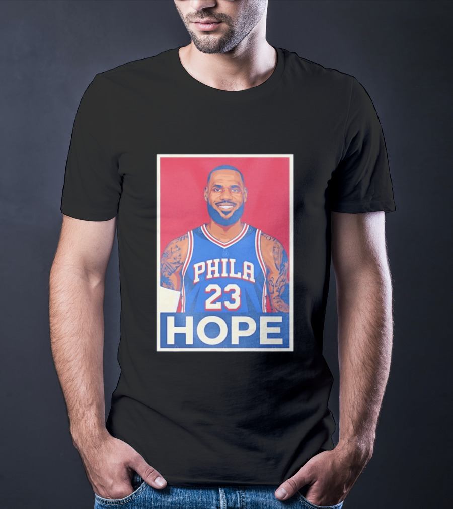 LeBron James 23 Phila Hope Basketball Jersey T-Shirt