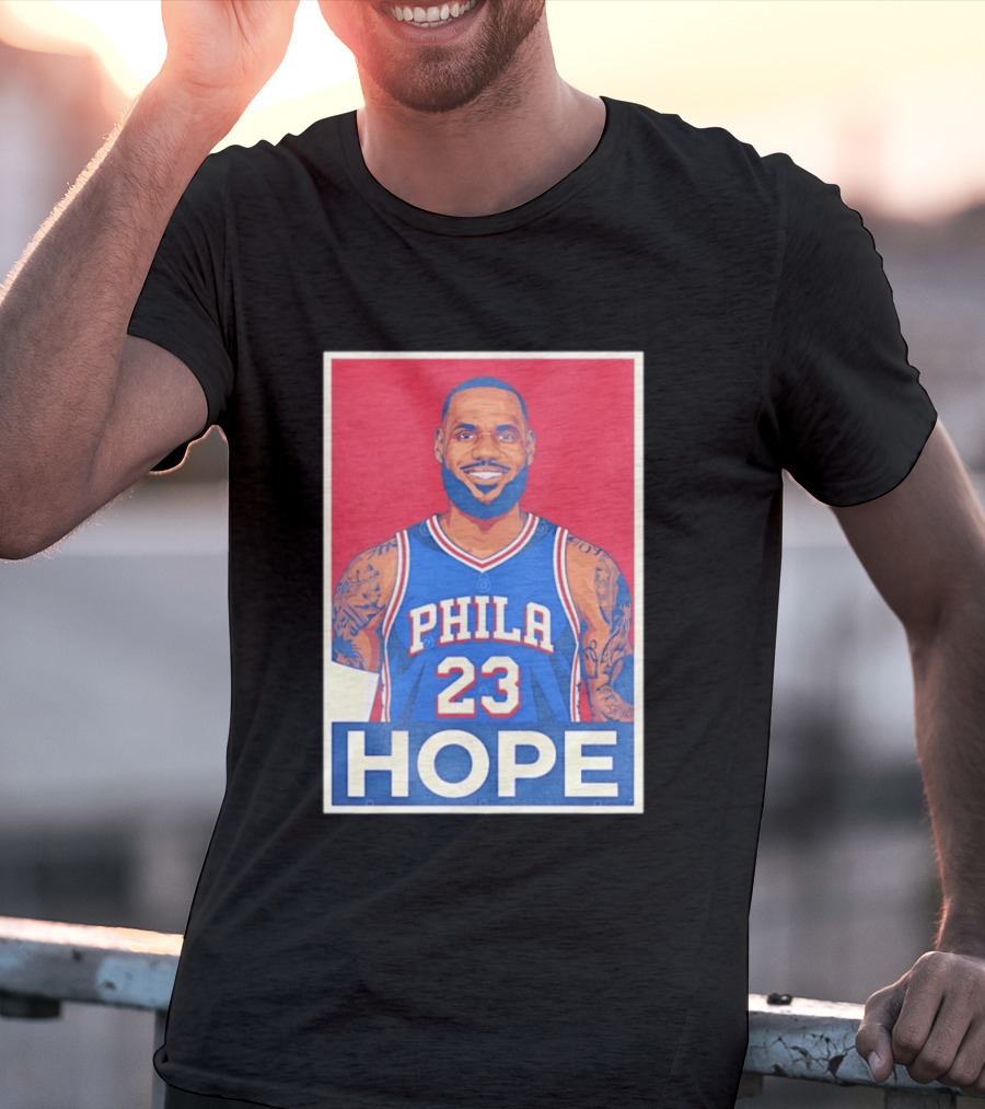 LeBron James 23 Phila Hope Basketball Jersey T-Shirt