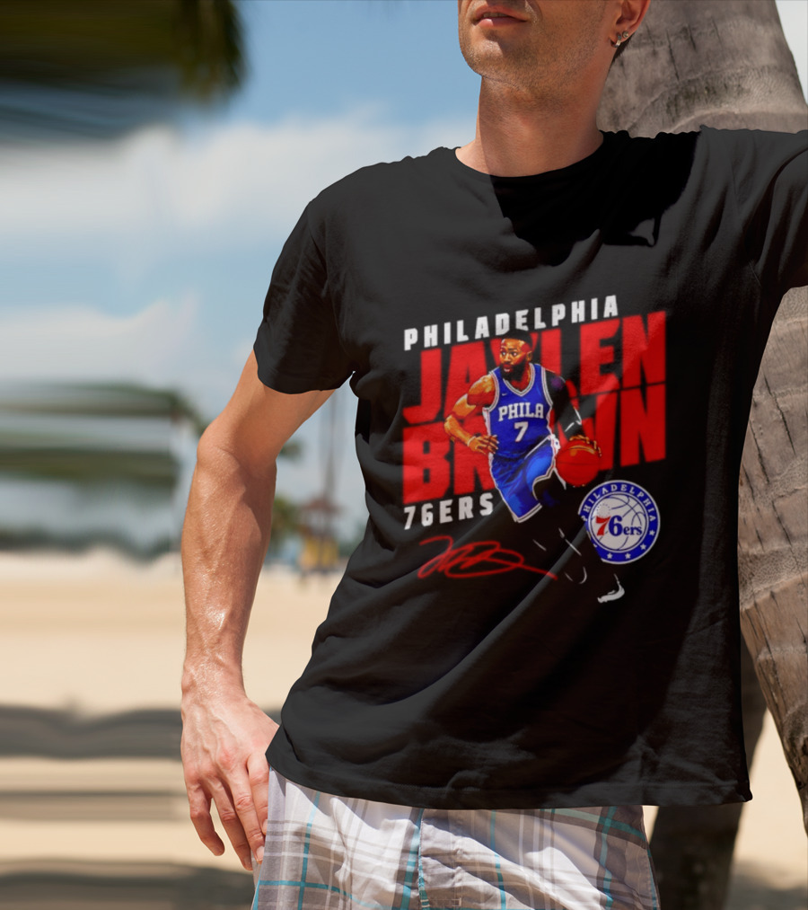 Philadelphia 76ers NBA Jalen Brown 7 Signature T-Shirt