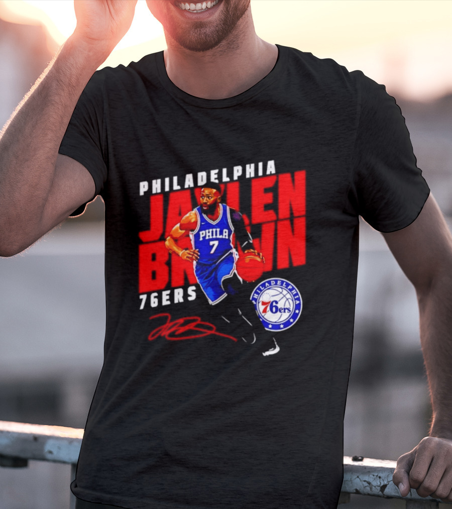 Philadelphia 76ers NBA Jalen Brown 7 Signature T-Shirt