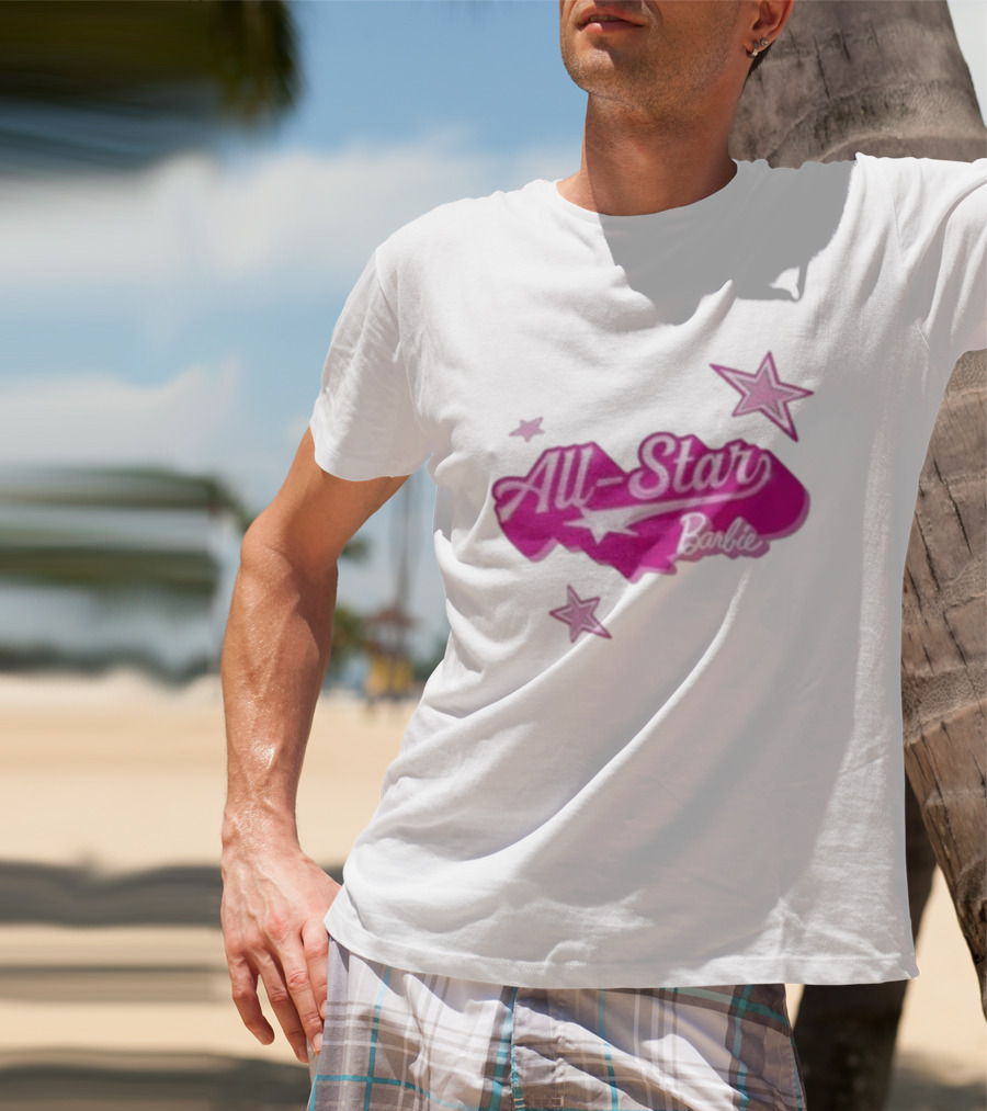 Angel Reese All Star Barbie Pink Star T-Shirt