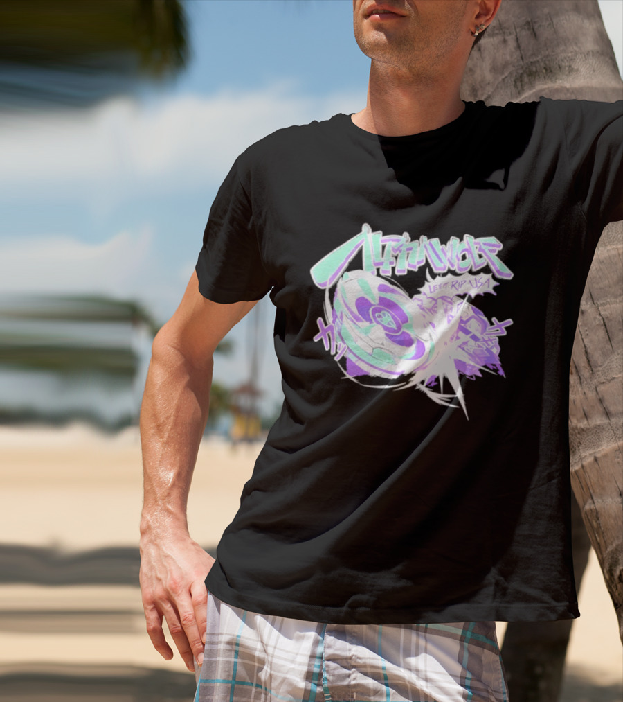 Alpha Wolf Left Rip USA Beyblade Anime Burst T-Shirt