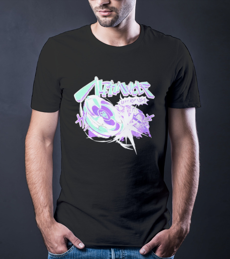 Alpha Wolf Left Rip USA Beyblade Anime Burst T-Shirt