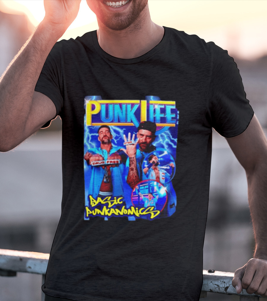 Punk Life Basic Punkanomics Drug Free CM Punk T-Shirt