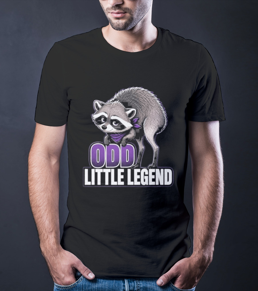 Odd Little Legend Jimothy Raccoon Purple Bandana T-Shirt