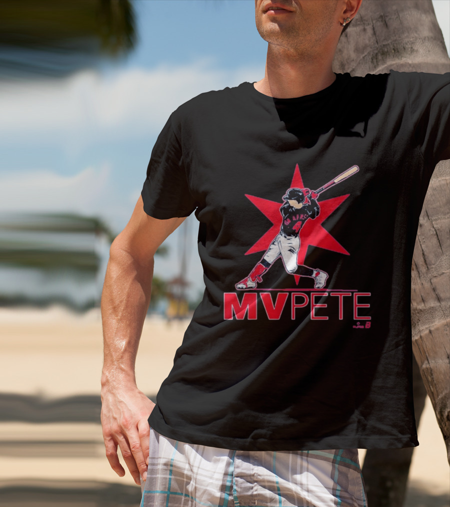 MVPete Baseball Player 4 AFMS Red Star T-Shirt