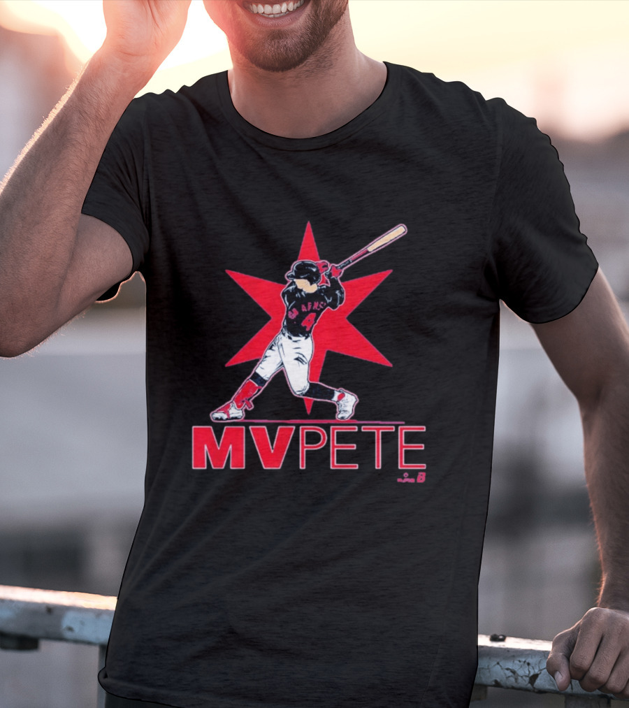 MVPete Baseball Player 4 AFMS Red Star T-Shirt