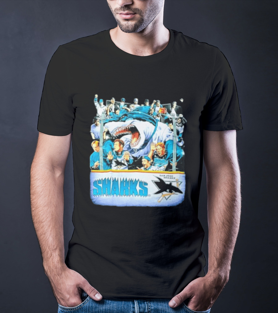 San Jose Sharks NHL Shark Attack Fans Ice Hockey T-Shirt
