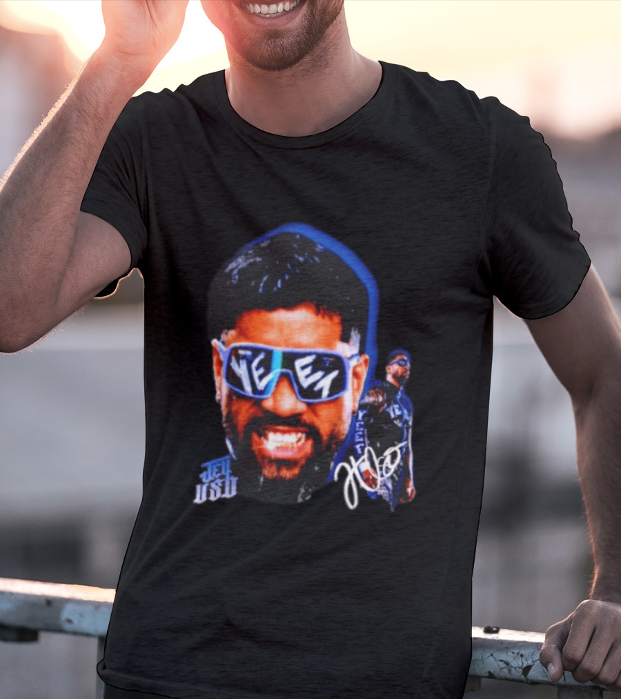 Jey Uso Yeet WWE Wrestling Bloodline Autograph Sunglasses T-Shirt