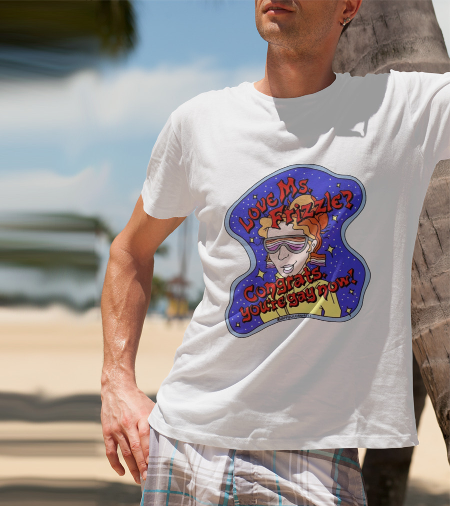 Love Ms Frizzle Congrats You're Gay Now Retro Space T-Shirt