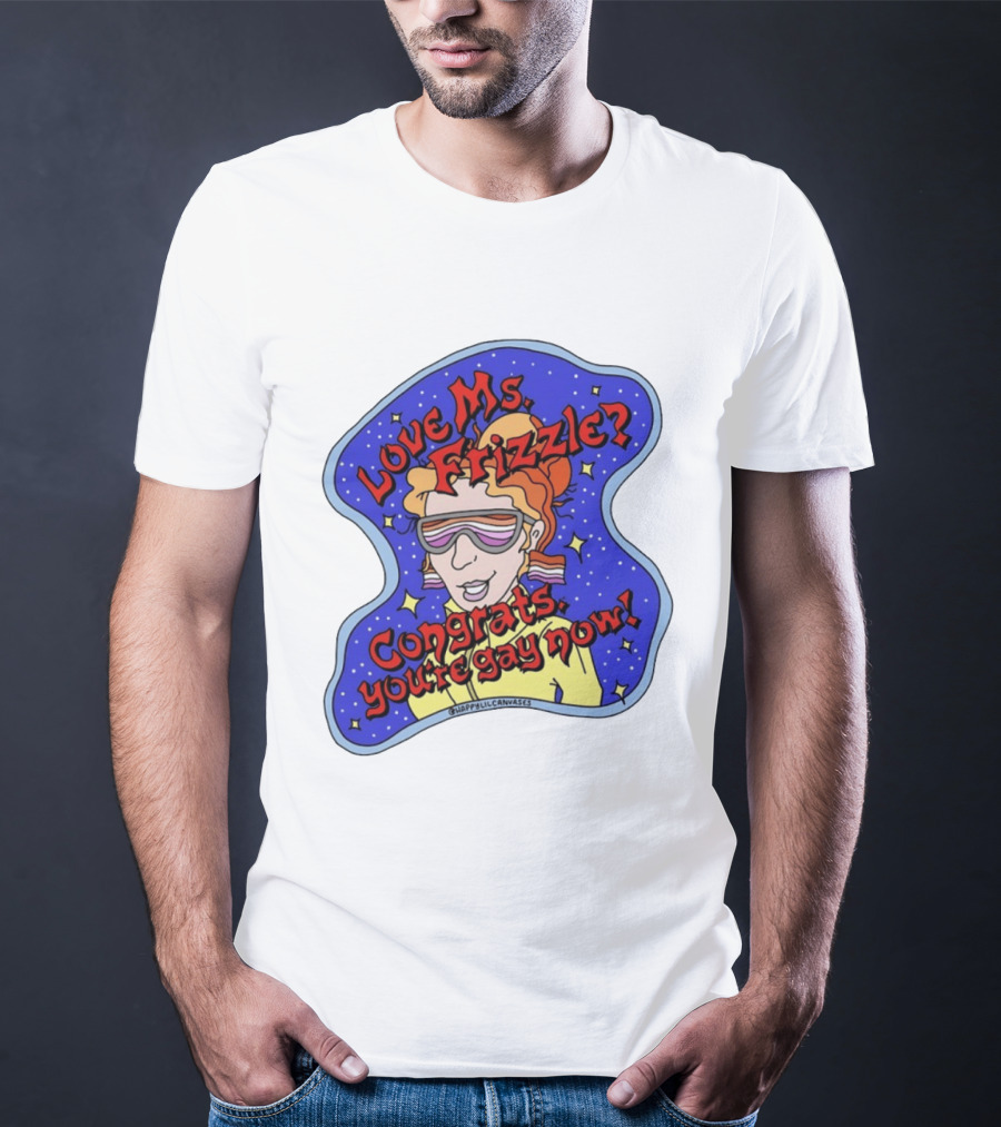 Love Ms Frizzle Congrats You're Gay Now Retro Space T-Shirt