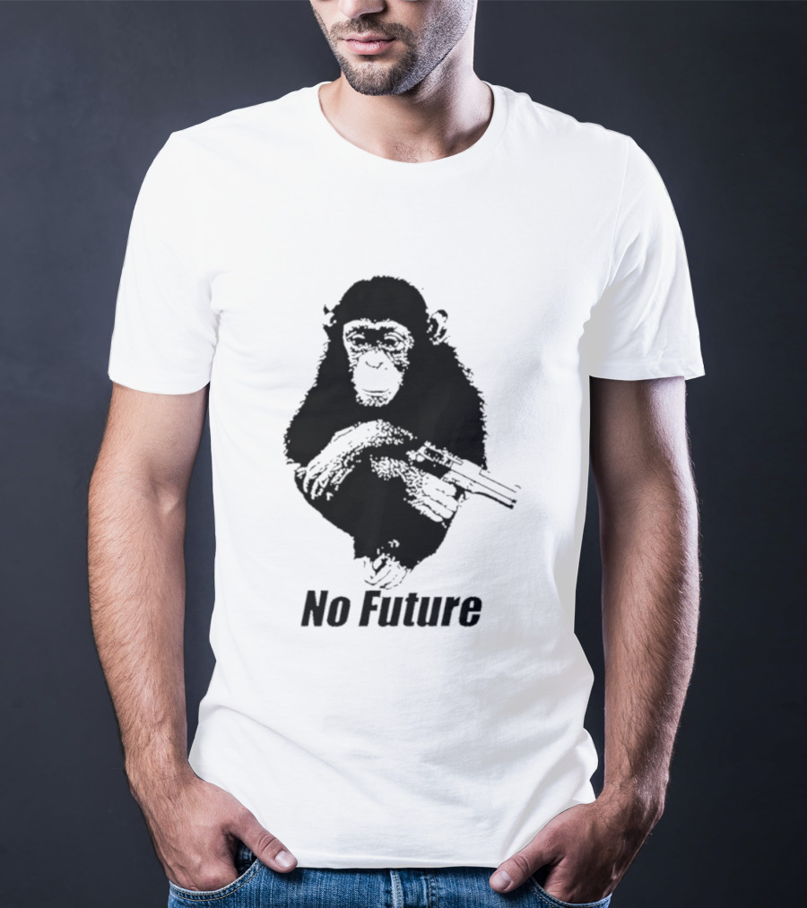 Monkey No Future With Gun T-Shirt