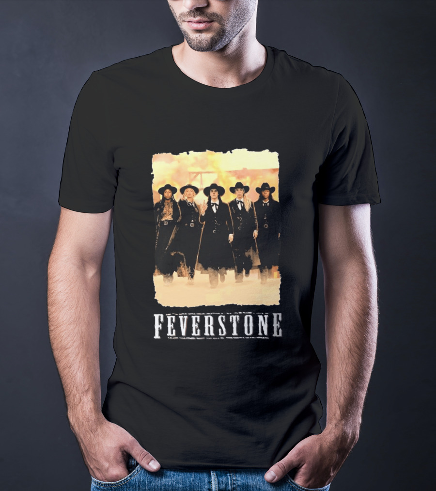 Feverstone Western Style Group In Cowboy Hats T-Shirt