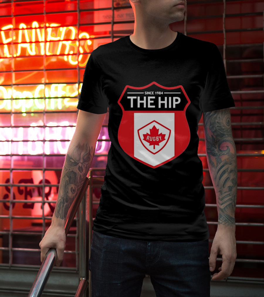 Canada Rugby The Hip Since 1984 Shield Maple Leaf Rugby T-Shirt