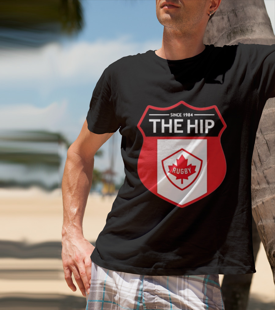 Canada Rugby The Hip Since 1984 Shield Maple Leaf Rugby T-Shirt