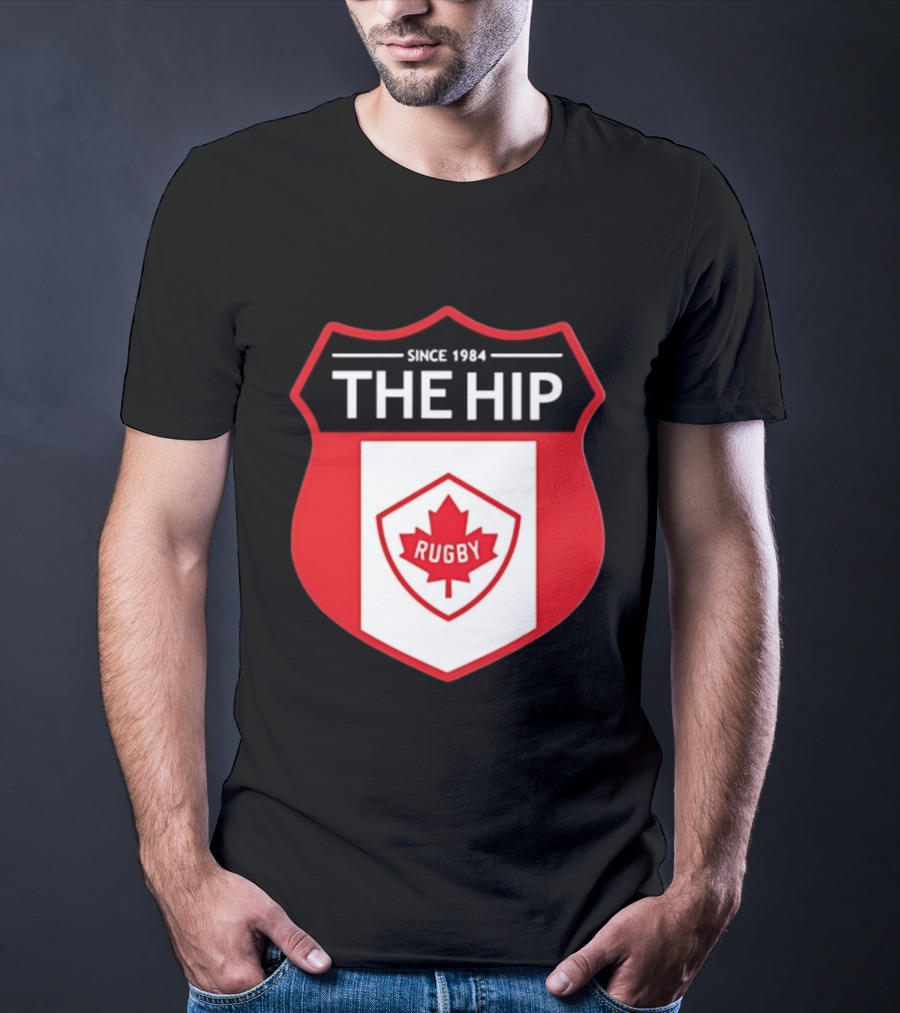 Canada Rugby The Hip Since 1984 Shield Maple Leaf Rugby T-Shirt