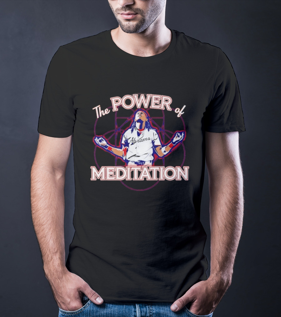 The Power Of Meditation Ronald Acuña Jr. Washington Nationals Celebration T-Shirt