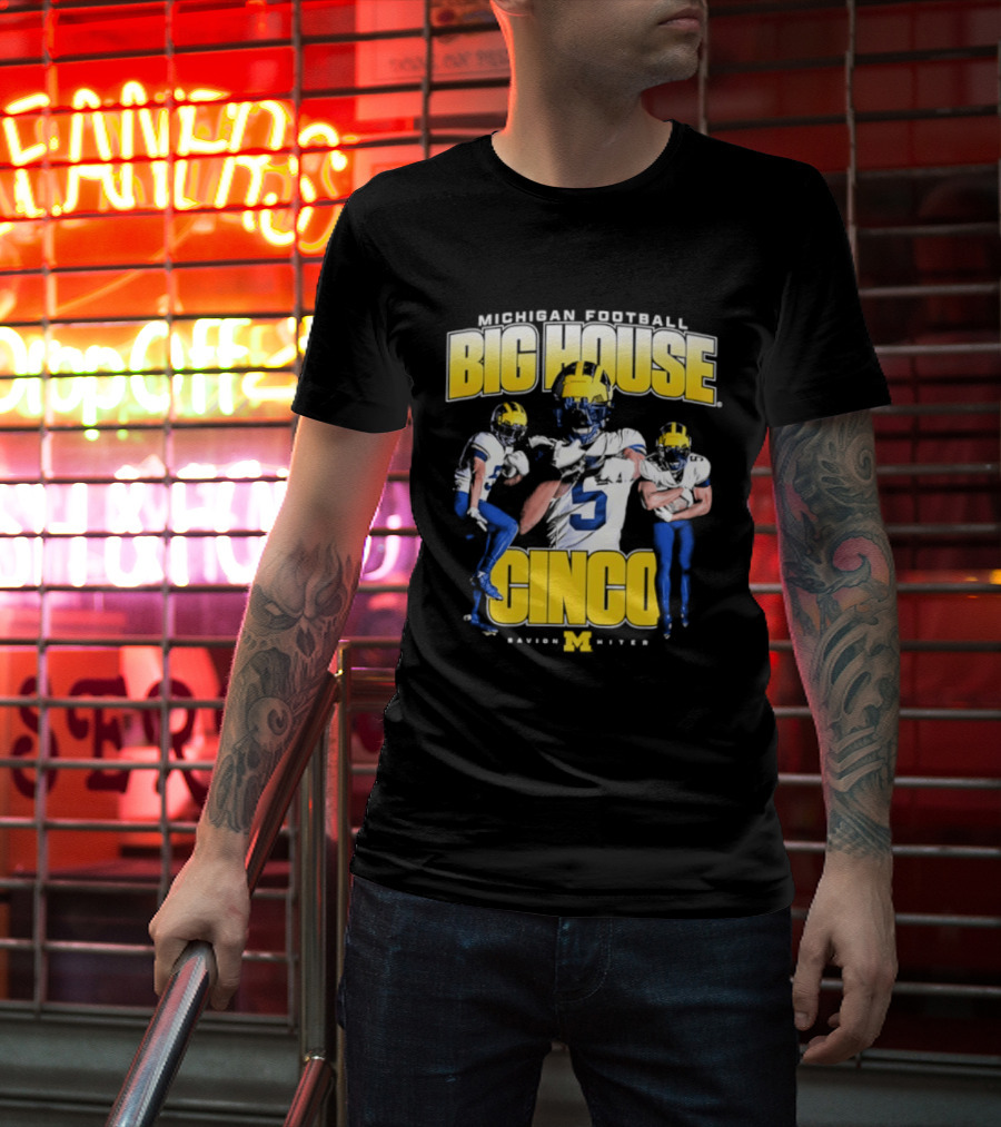 Michigan Wolverines Football Big House Cinco Savion Hiter T-Shirt