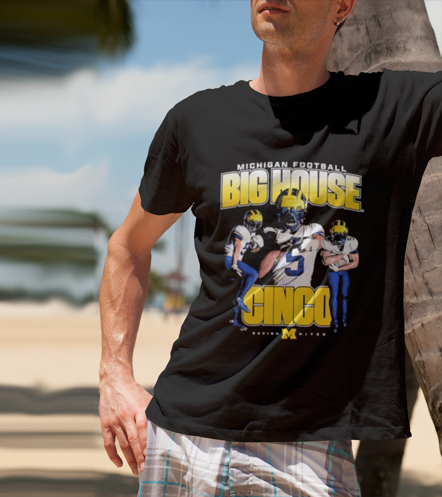 Michigan Wolverines Football Big House Cinco Savion Hiter T-Shirt