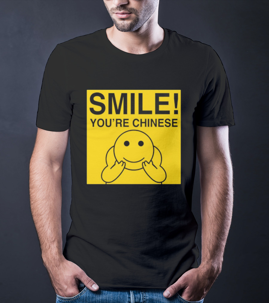 SMILE You're Chinese Sticker Emoticon Sign Yellow T-Shirt