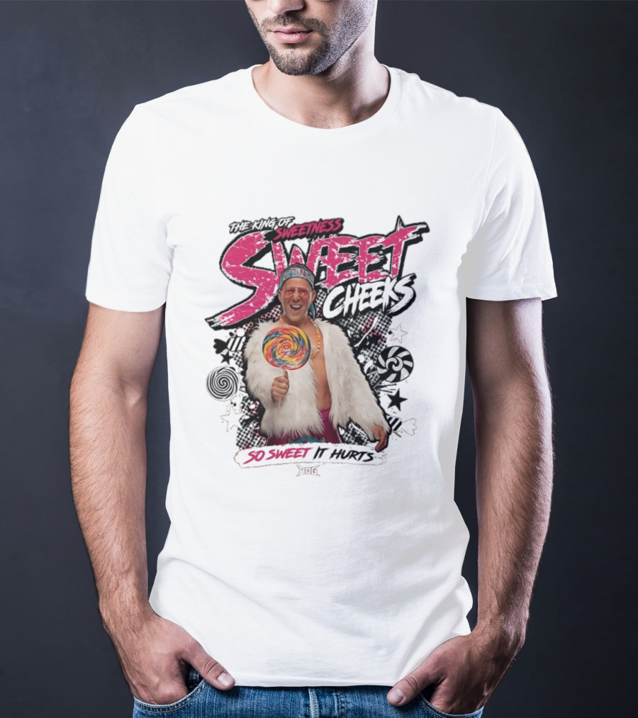 The King Of Sweetness Sweet Cheeks So Sweet It Hurts Lollipop Fur Jacket T-Shirt