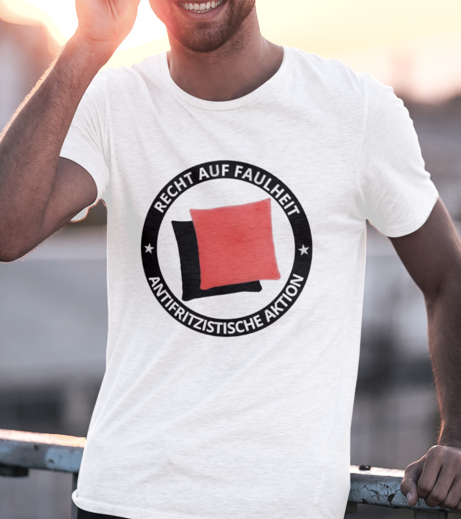 Recht Auf Faulheit Antifritzistische Aktion Rotes Kissen T-Shirt