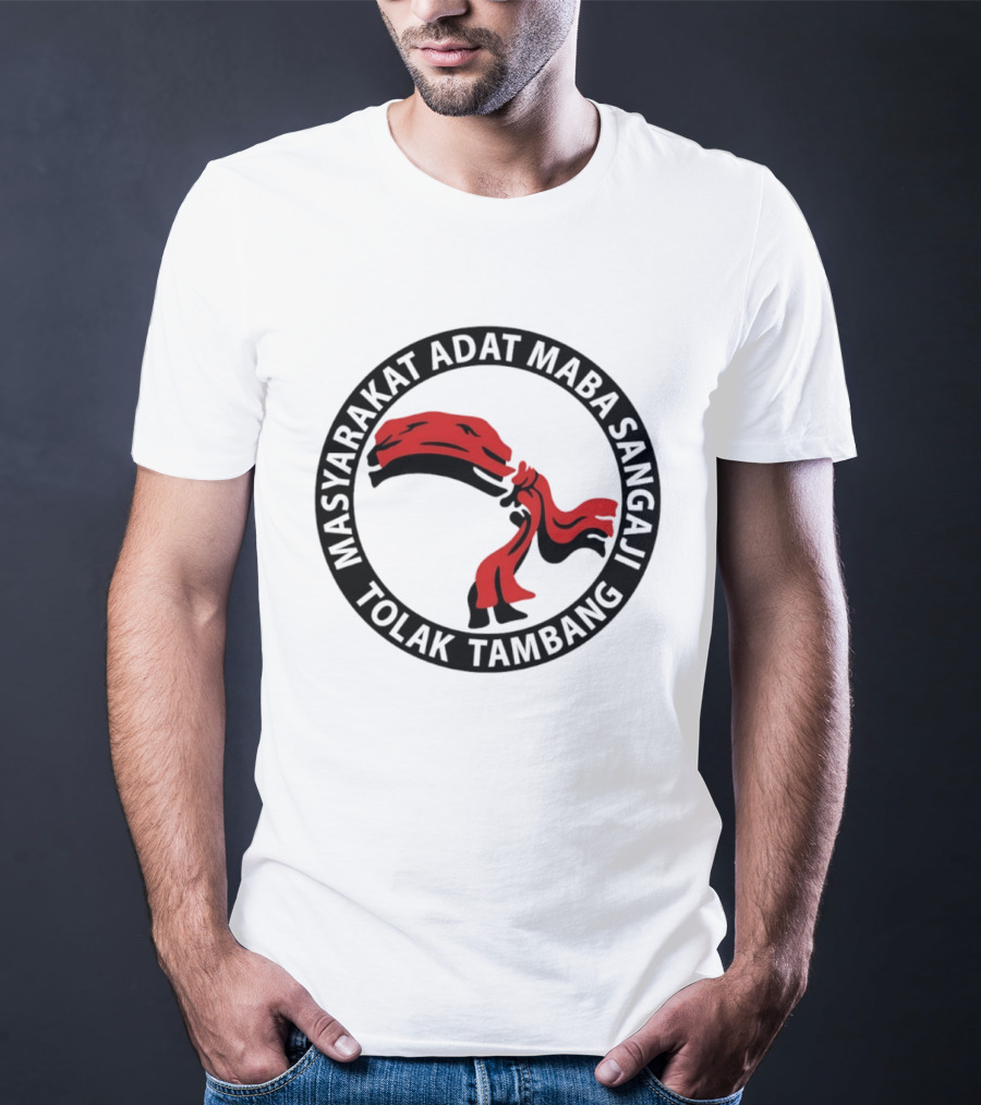Masyarakat Adat Maba Sangaji Tolak Tambang Red Scarf T-Shirt