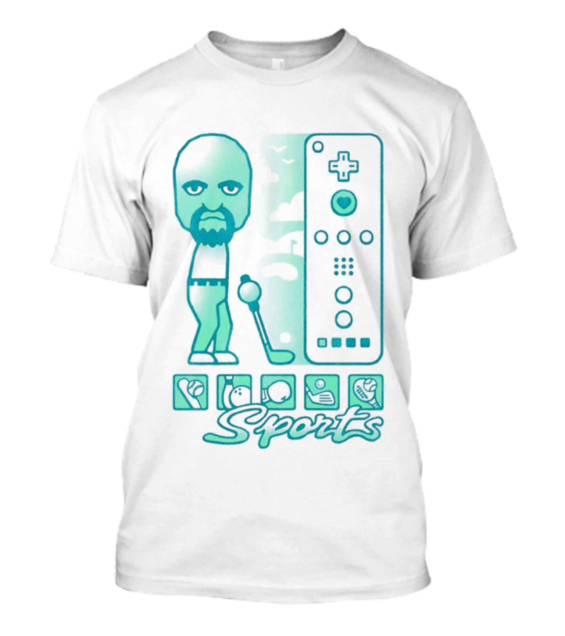 Wii Sports Matt Iconic Character Mii Brawler Bowling Champion T-Shirt