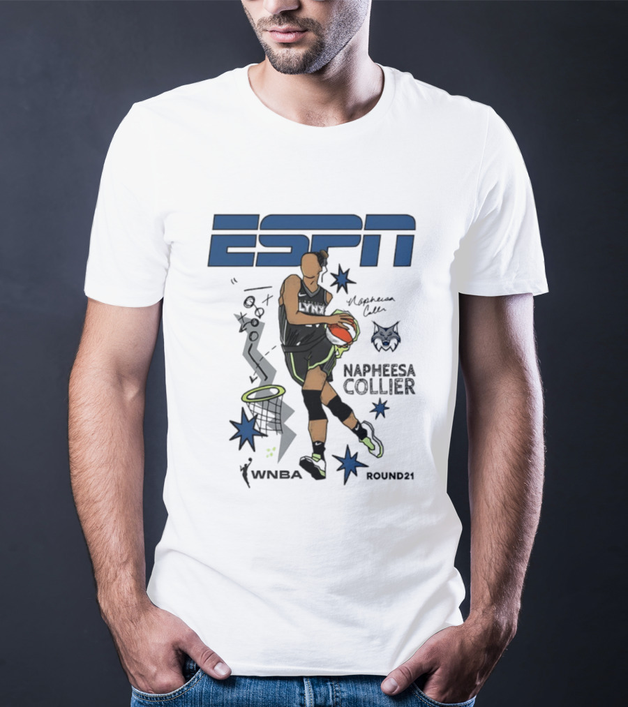 ESPN Napheesa Collier Minnesota Lynx WNBA Round21 T-Shirt